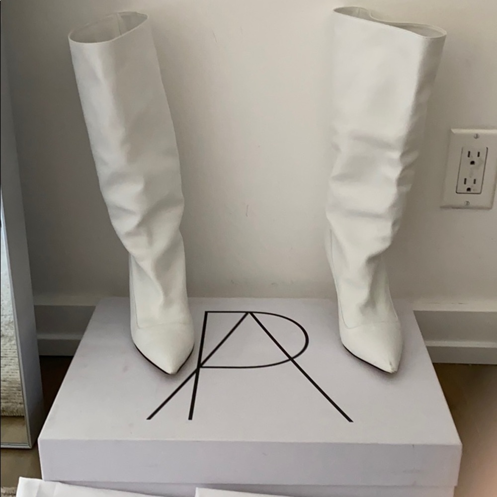 Paul Andrew white boots, 37.5
